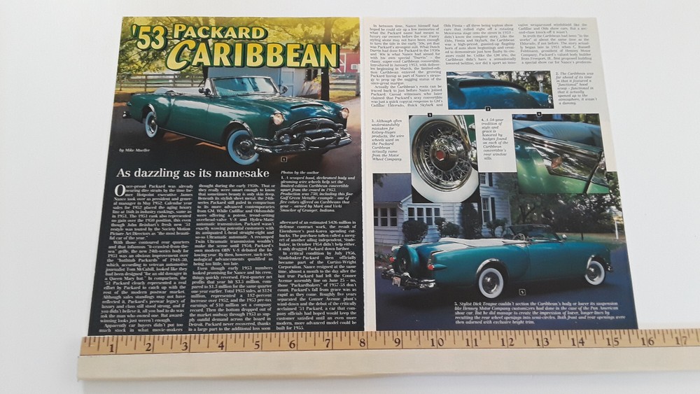 1953 PACKARD CARIBBEAN ORIGINAL 2001 ARTICLE