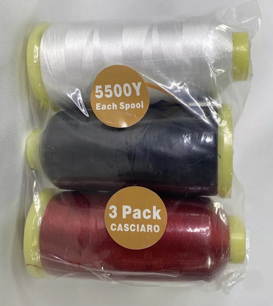 Embroidery Machine Thread Polyester Sewing Thread- 5500Y Yards On Each Spool.