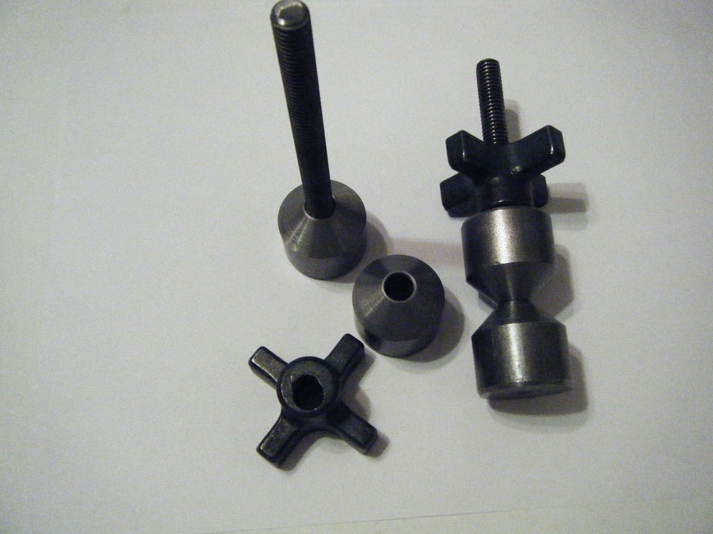 DAVIS 1 1/4"-Two hole pins- Carbon Steel- 3/8-16- quick acting knobs.