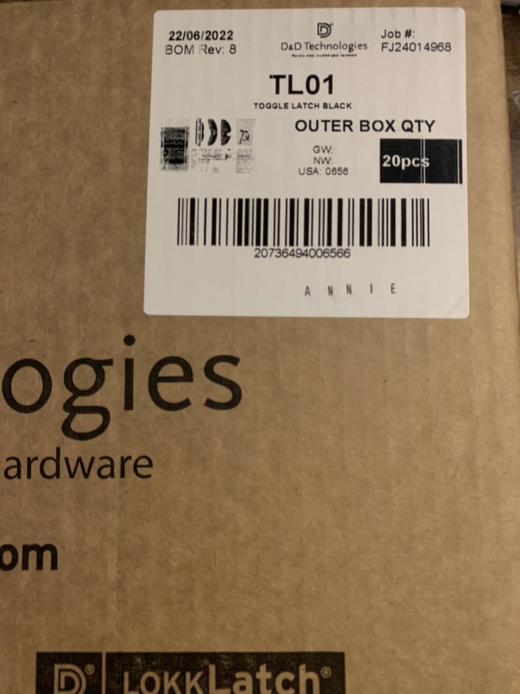 Gate Latch (New) D & D Technologies, T- Latch General Purpose TL01