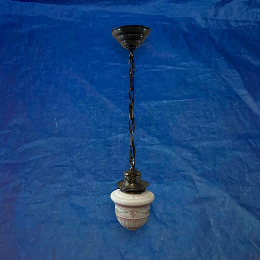 Single Entry Pendant Light Fixture With Globe Rewired 40F