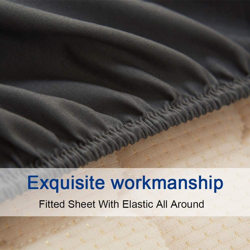 SONORO KATE Bed Sheet Set Super Soft Microfiber 1800 Thread Count Luxury Egyp...