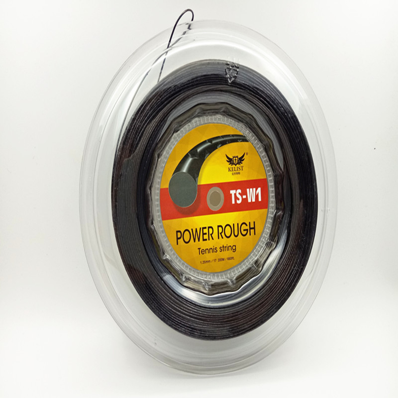 Quality same as luxilon brand Kelist rough black tennis string ,660ft