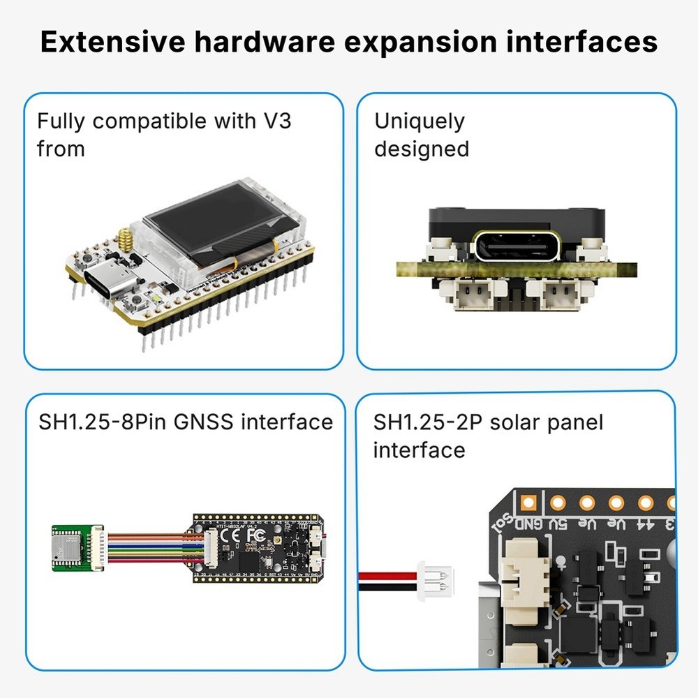 LoRa 32V4 Meshtastic SX1262 0.96 OLED Solar Powered Dev Boa2842