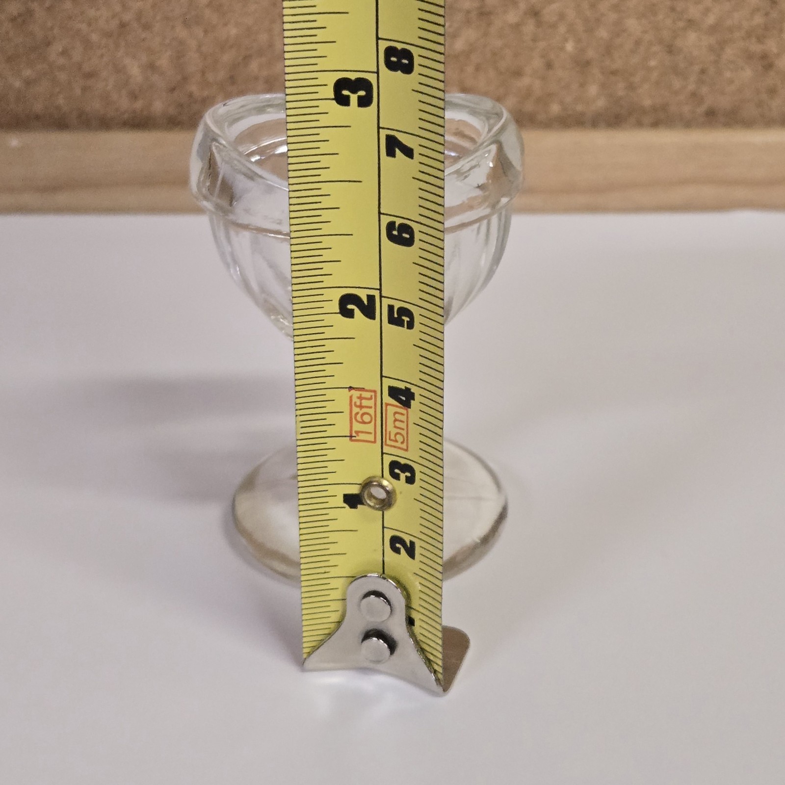 Vintage Gulfport 8 Paneled Clear Glass Eye Wash Cup Marked G