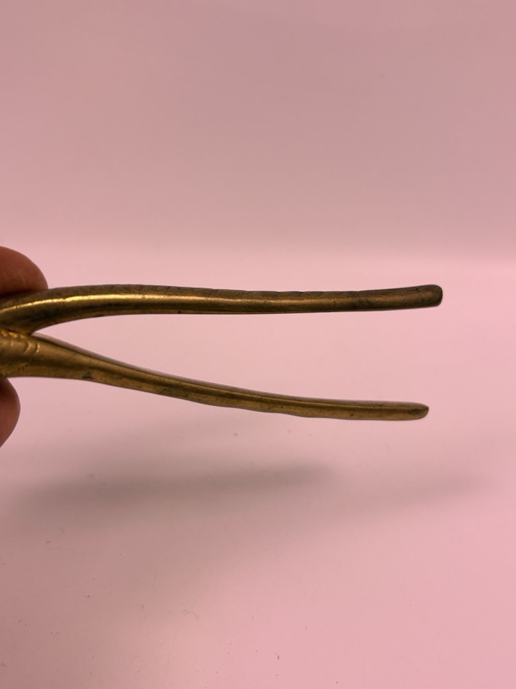 Vintage Solid Cast Brass Bird Parrot Head Beak Nut Cracker