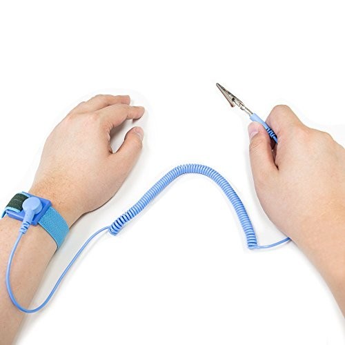 Adjustable Anti-Static Wrist Strap 5 Pack - ESD Grounding Bands for PC & Electro