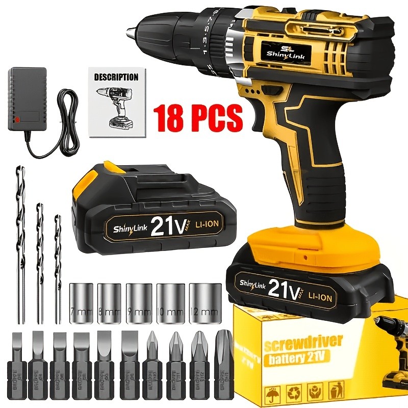 new 21V Drill Kit + 1 Battery
