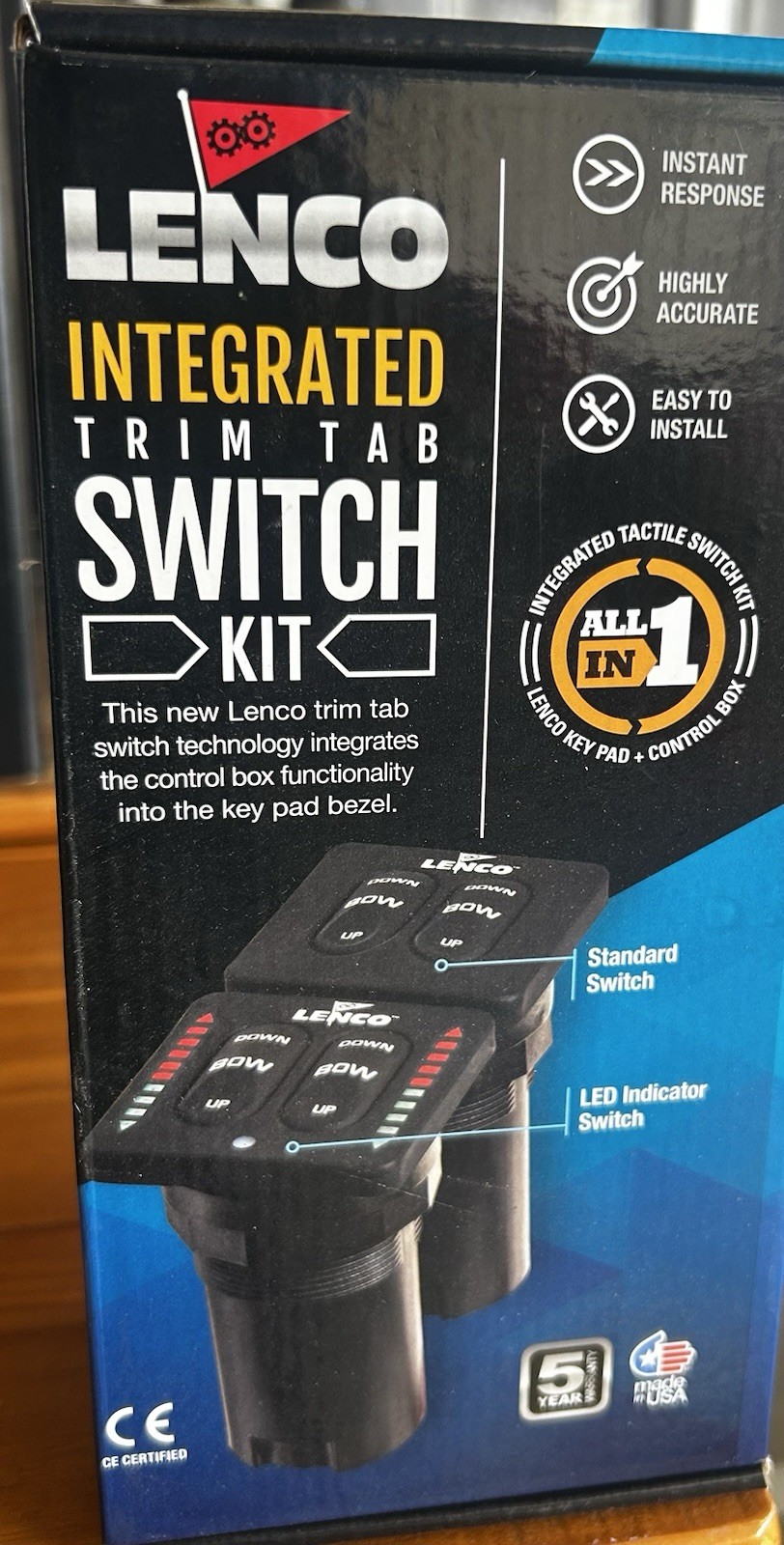 Lenco Marine 15170001 Led Indicator Integrated Tactile Switch Kit Pigtail