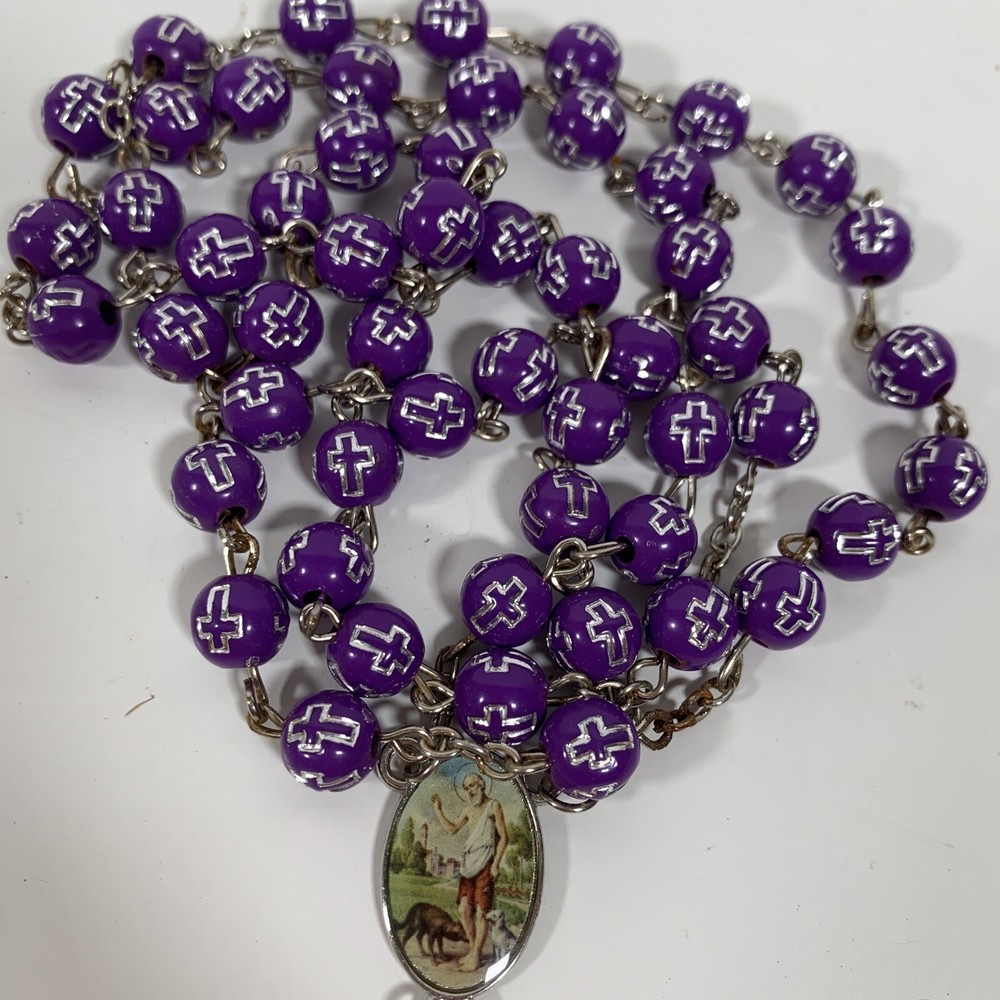Purple Rosary Plastic Materials