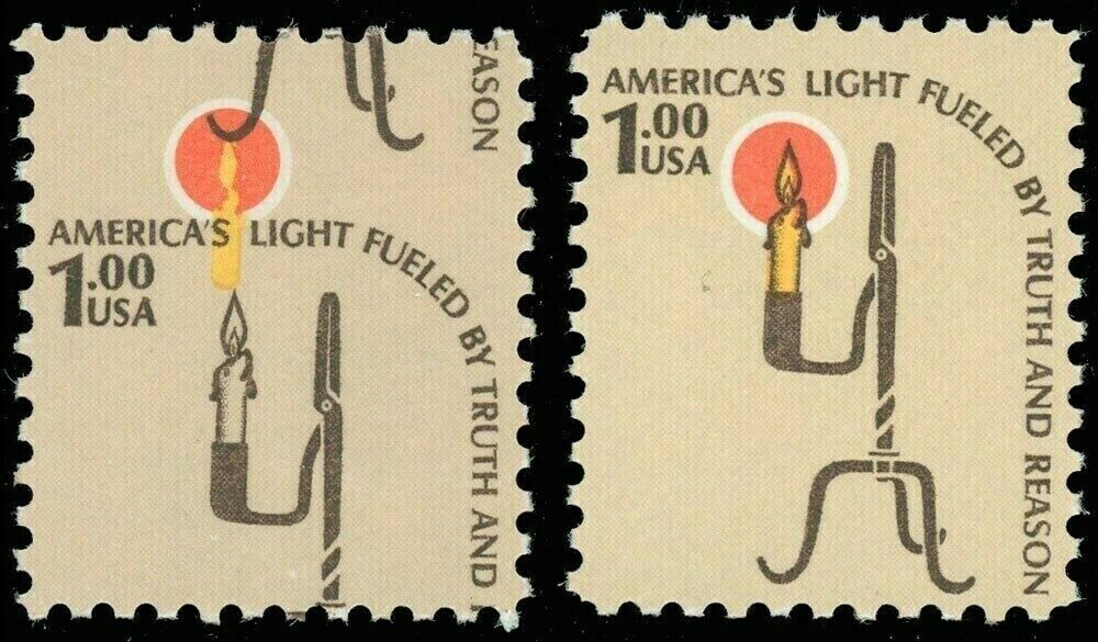 1610, $1 Flame Color Shift Error Mint Never Hinged * Stuart Katz