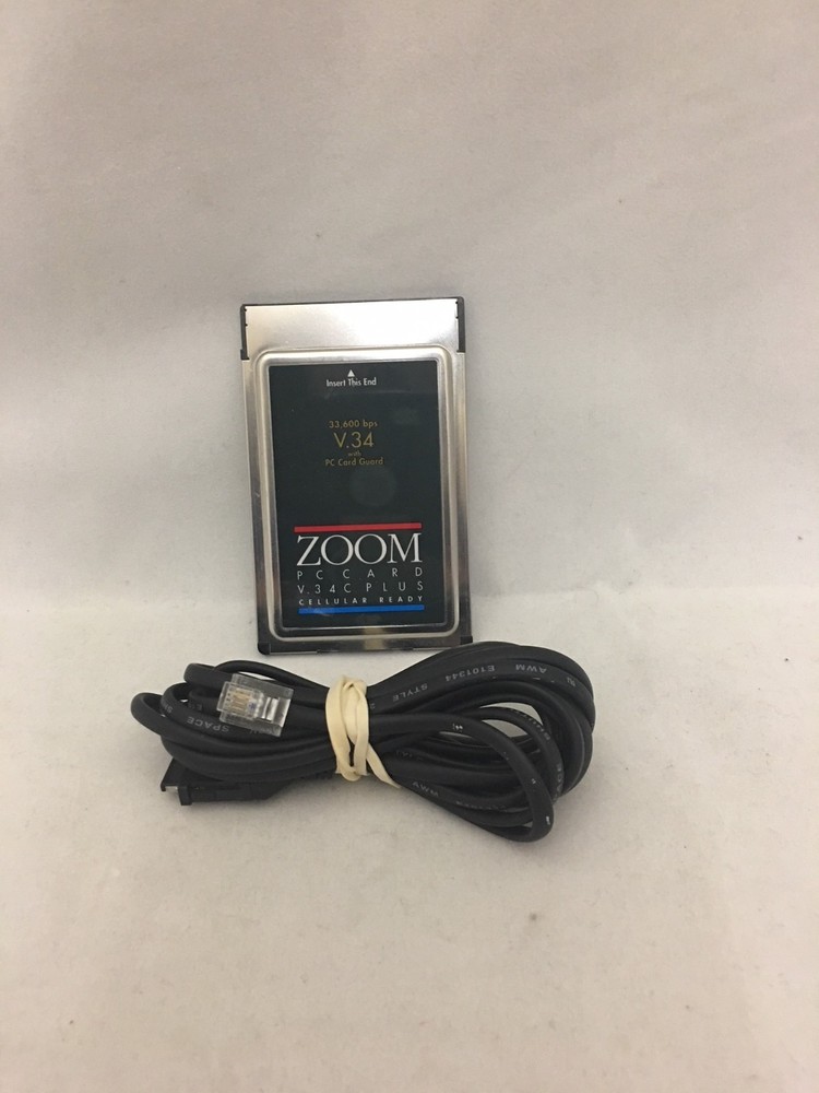 Zoom PC Card V.34 C PLUS Cellular Ready PC CARD W/Cable