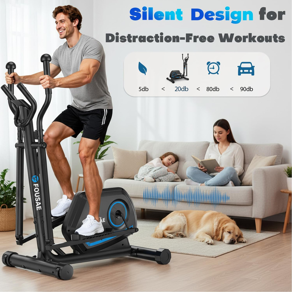 Elliptical Exercise Machine, 16-Level Magnetic Resistance Elliptical Machine for
