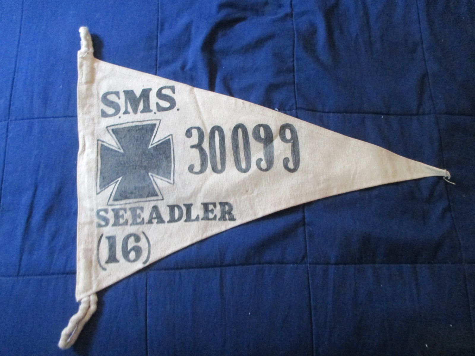WW I IMPERIAL  GERMAN RAIDER SEEADLER SAILING SHIP 16  SHIPS  VICTORY  FLAG