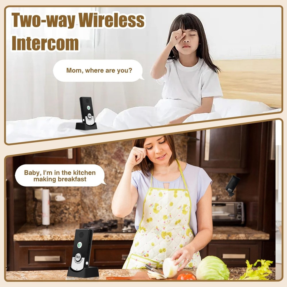 Intercom System for Home, 2 Way Voice Intercom Wireless, Home Intercom System...
