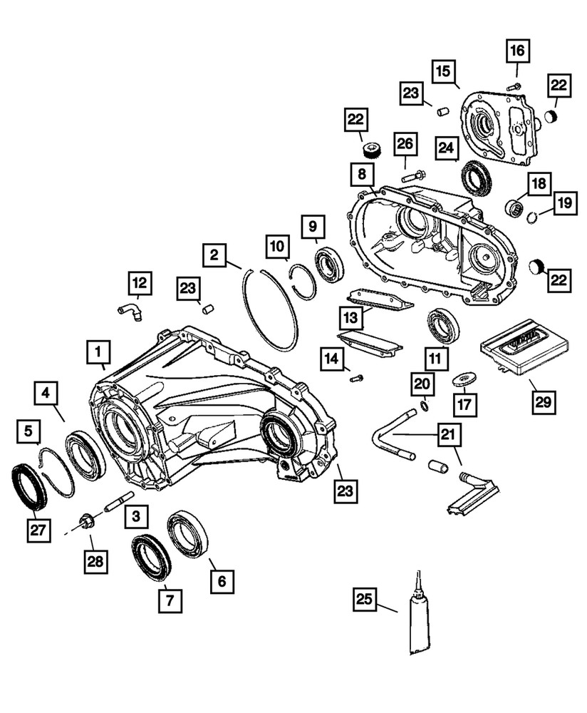Genuine Mopar Transfer Rear Case 5161965AB