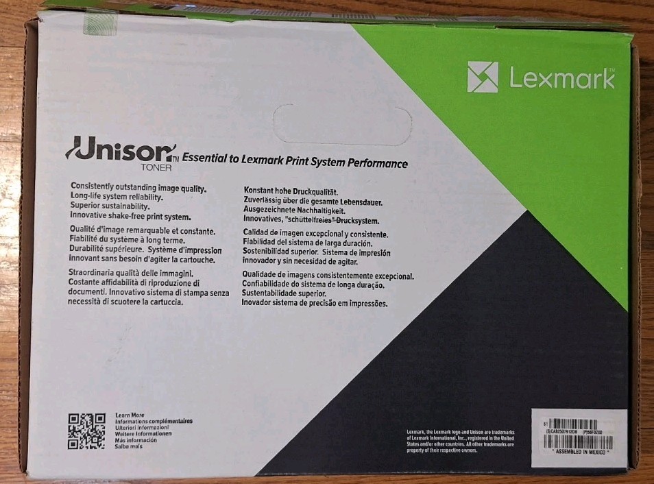 56F0Z00 OEM Lexmark Black Return Program Imaging Unit. Open Box, Bag