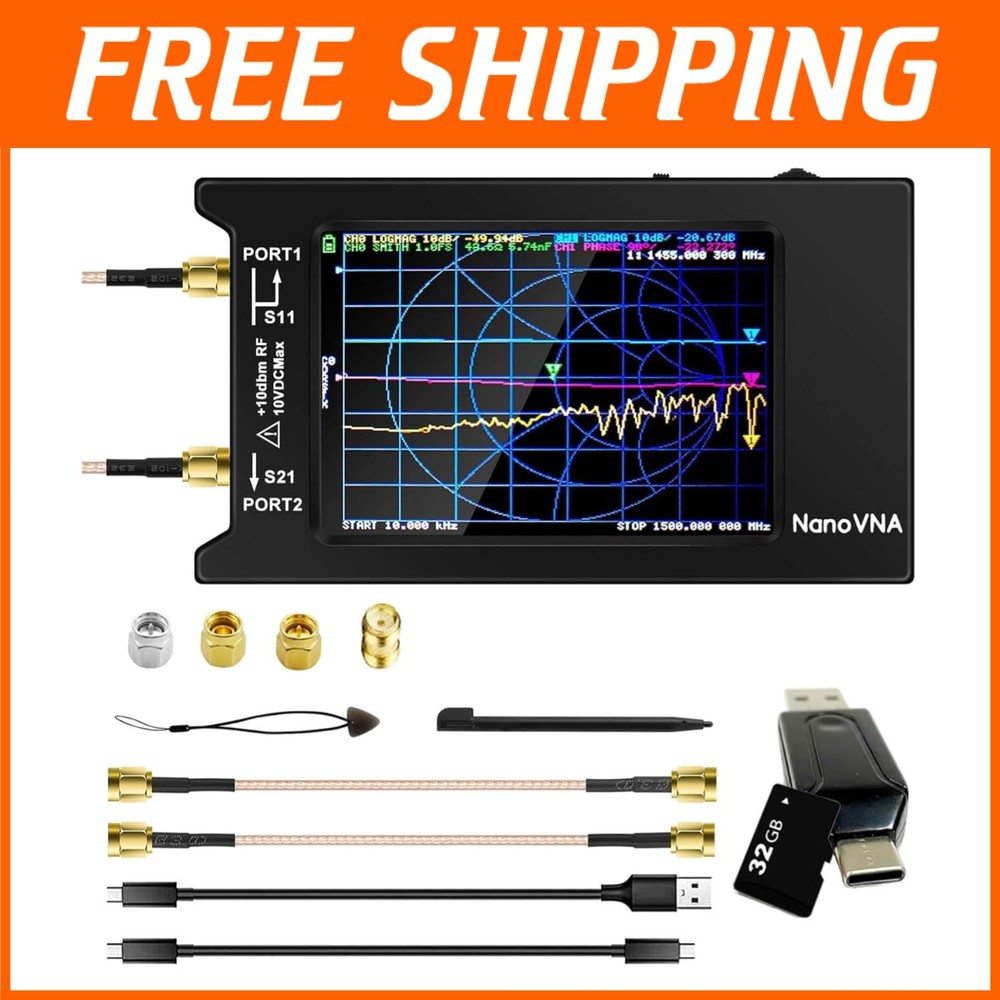 VNA Antenna Analyzer 1.5GHz Touchscreen
