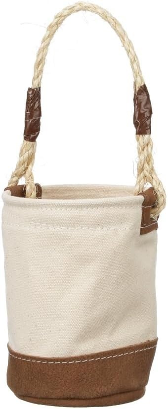 Klein Tools 5104MINI Mini Tool Bucket with Leather-Bottom, Nuts & Bolt Tool Bag