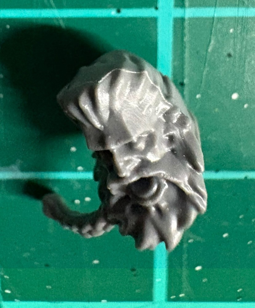 Space Wolves Space Marine Head E Unhelmeted Braided Beard 40K Bits Kitbash