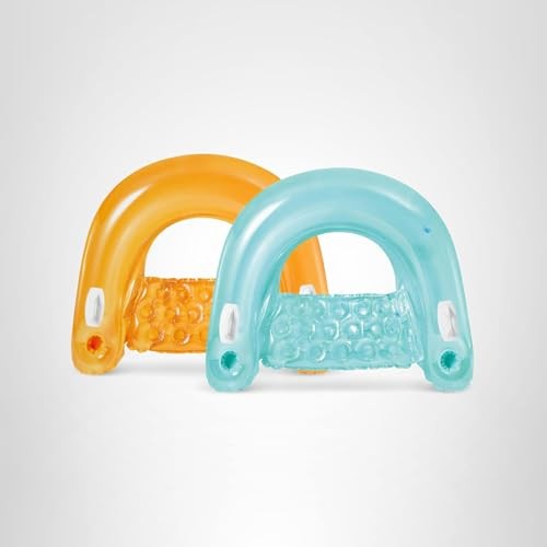 Intex Sit N Float Inflatable Lounge Pool Float with Cup Holders and Backrest