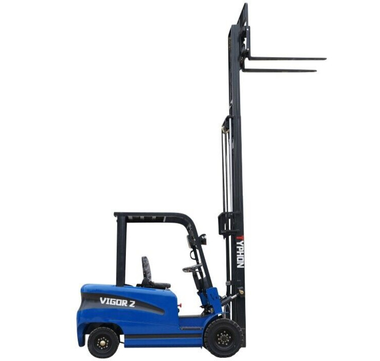 New 2 Ton Rated Capacity TYPHON Electric Forklift Lifter w Side Shift, 3 Stage