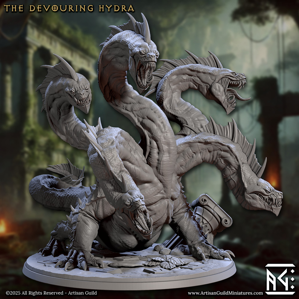 Hydra by Artisan Guild | D&D | DnD | Miniature | Print on Demand