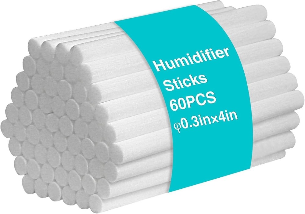 60PCS Cotton Humidifier Filter Sticks - Rapid Absorption for Mini Diffusers