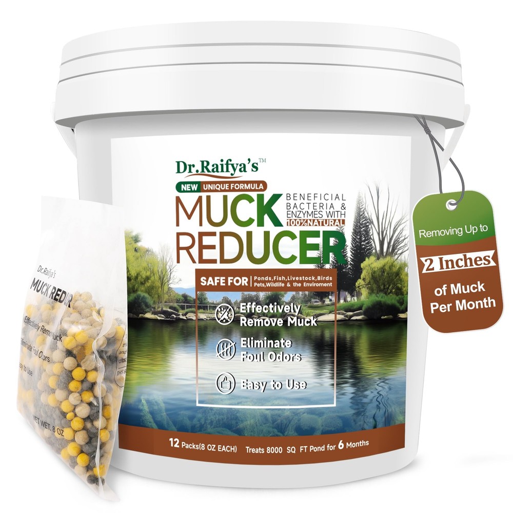 Dr.Raifya’s Muck Reducer Pellets 6 LB - Natural Pond Sludge Solution, Experience