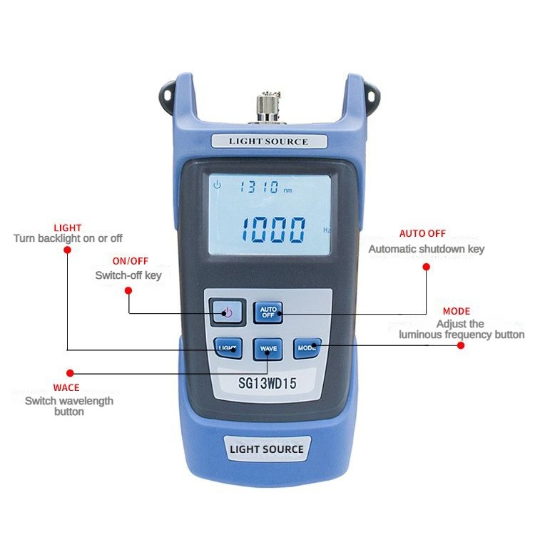 Optical Power Meter Convenient High Sensitivity Durable Fiber Optical Meter
