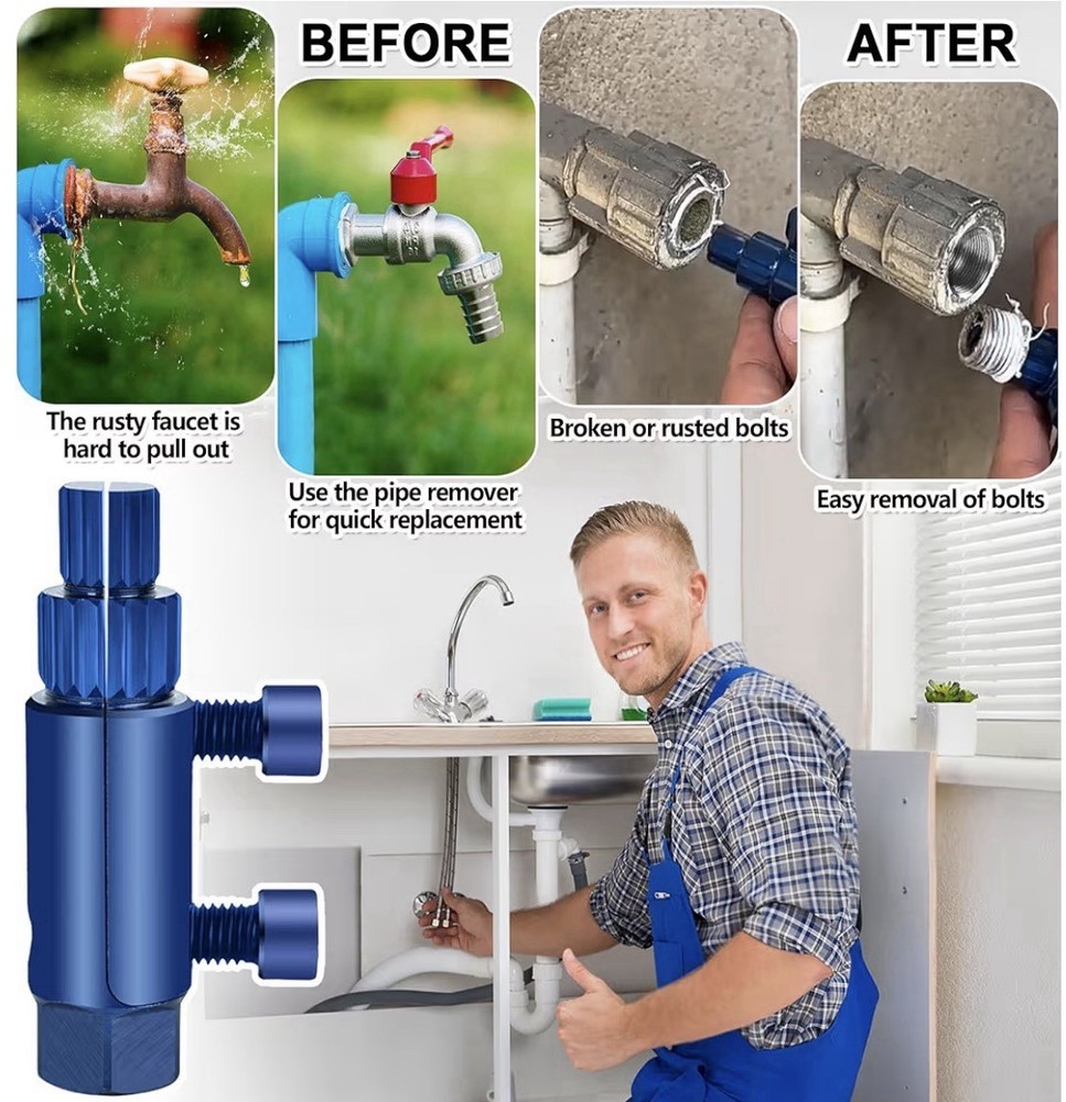 Broken Pipe Thread Extractor Tool, New Broken Faucet Removal Tool, 2025 Stripped