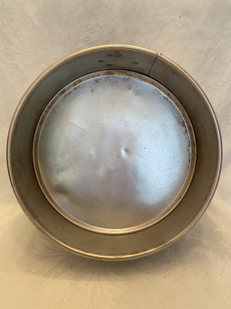 Vintage No Name Aluminum 10" SPRINGFORM Flat Insert 2 7/8" Deep