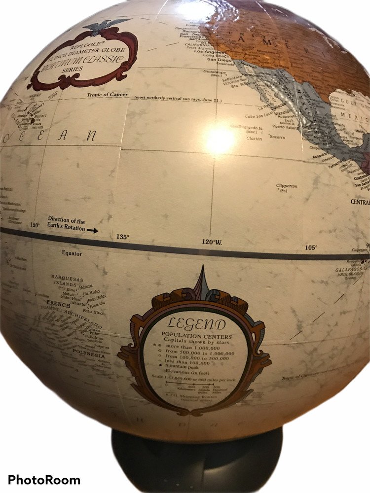 Replogle 12" Diameter Globe Platinum Classic Series Raised with Stand