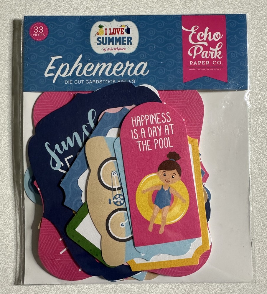 Echo Park Ephemera Die Cut Packs Multiple Variations Available-You Choose
