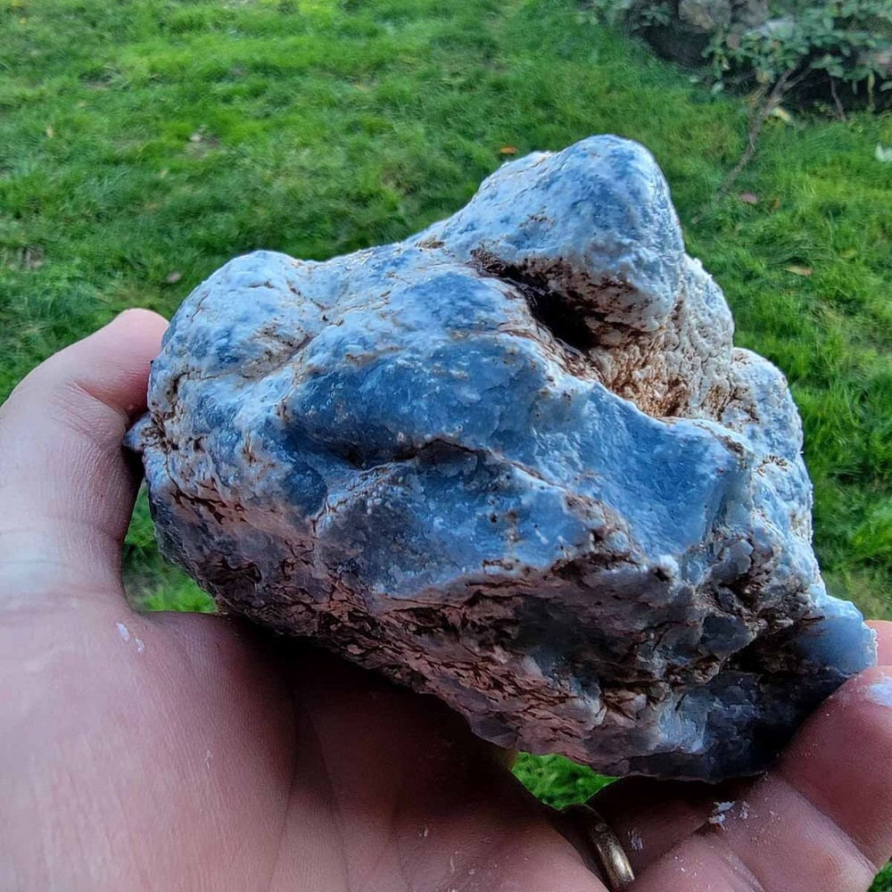 Random Pull Peruvian Angelite Cutting Rough Specimens! Lapidary Stone Material!