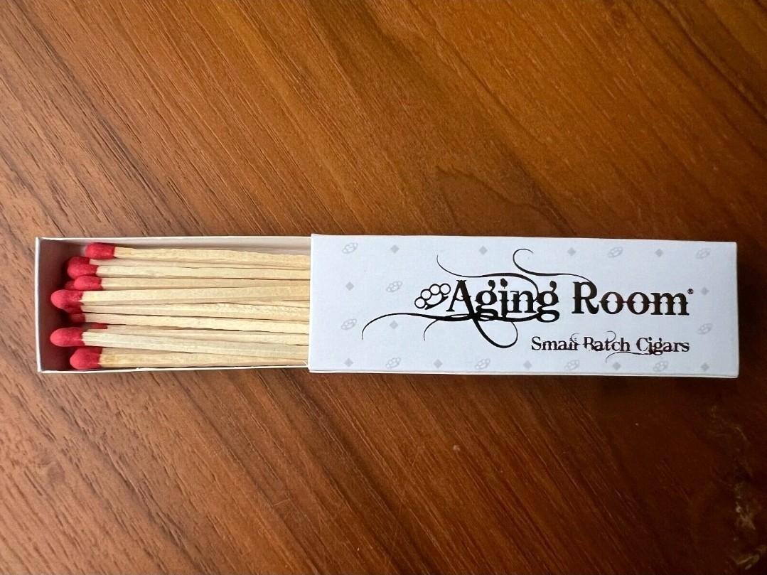 Aging Room Cigars 4 inch COLLECTIBLE HOME CIGAR BAR 1 box of 20 Wood MATCHES