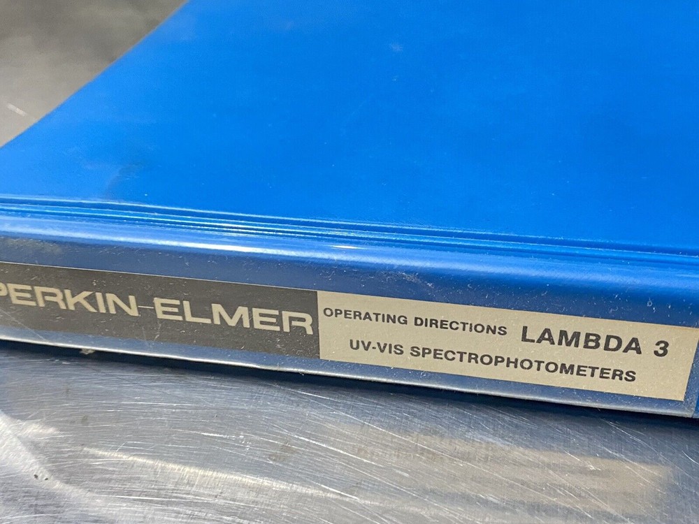 Perkin Elmer PE Lambda 3 Spectrophotometer UV Visible - Users Guide / Manual