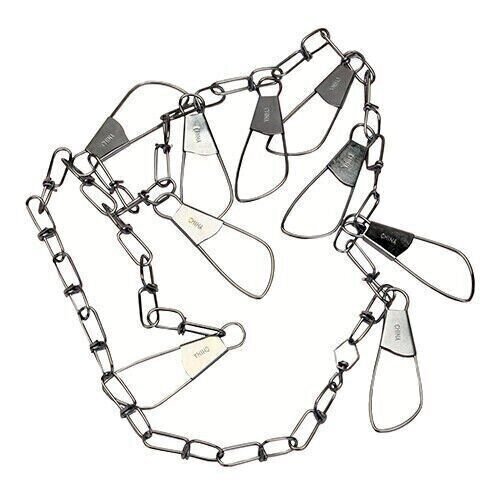 Eagle Claw 04300-005 9-Snap Chain Stringer 46in Fishing Rust Resistant Silver