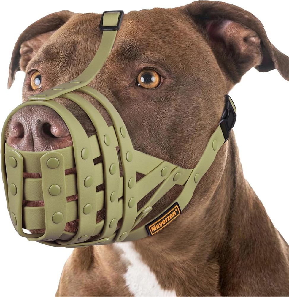 Pitbull Muzzle Large Medium Sized Dogs to Prevent Biting Scavenging Basket