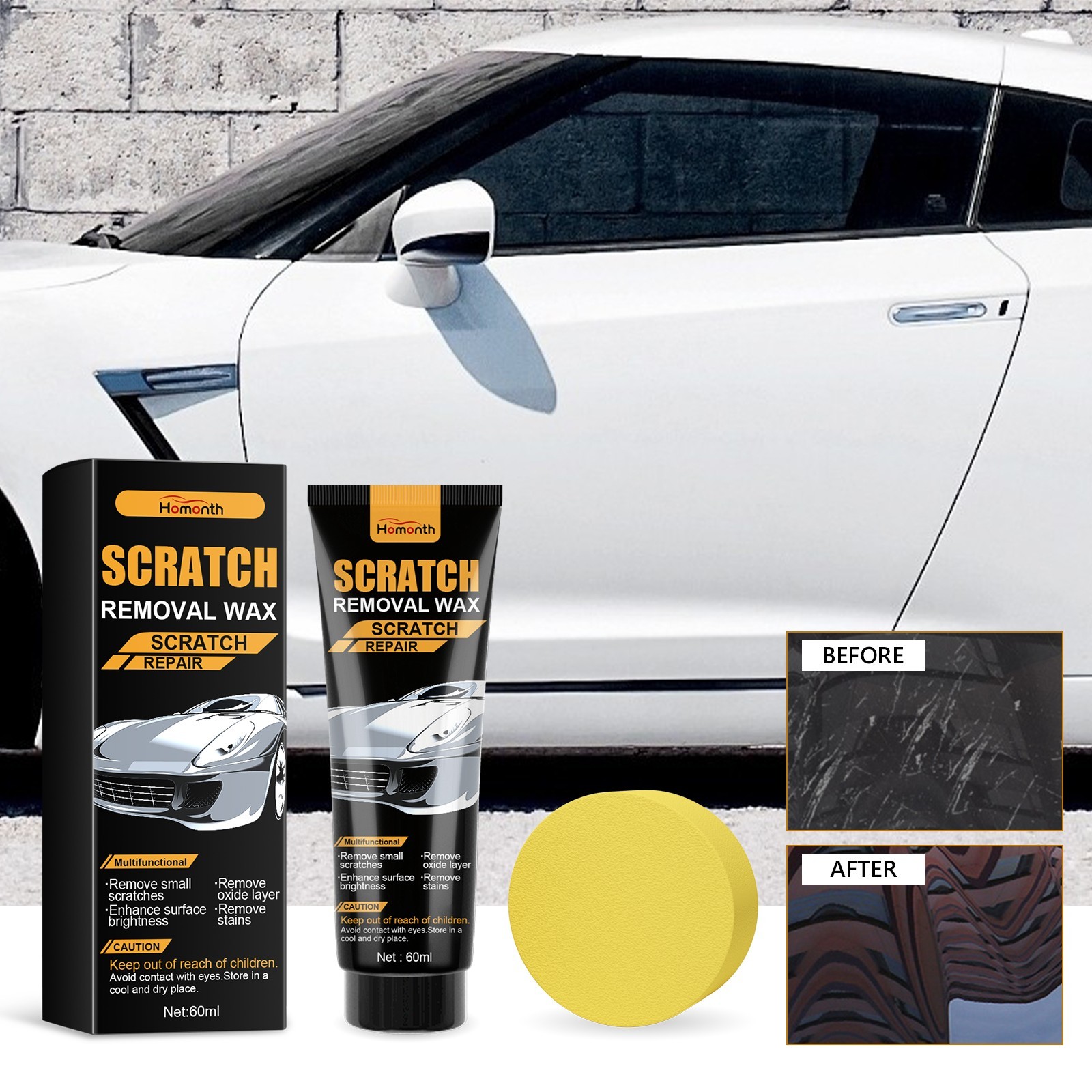 Car Scratch Remover for Deep Scratches Paint Restorer Auto Repair Wax