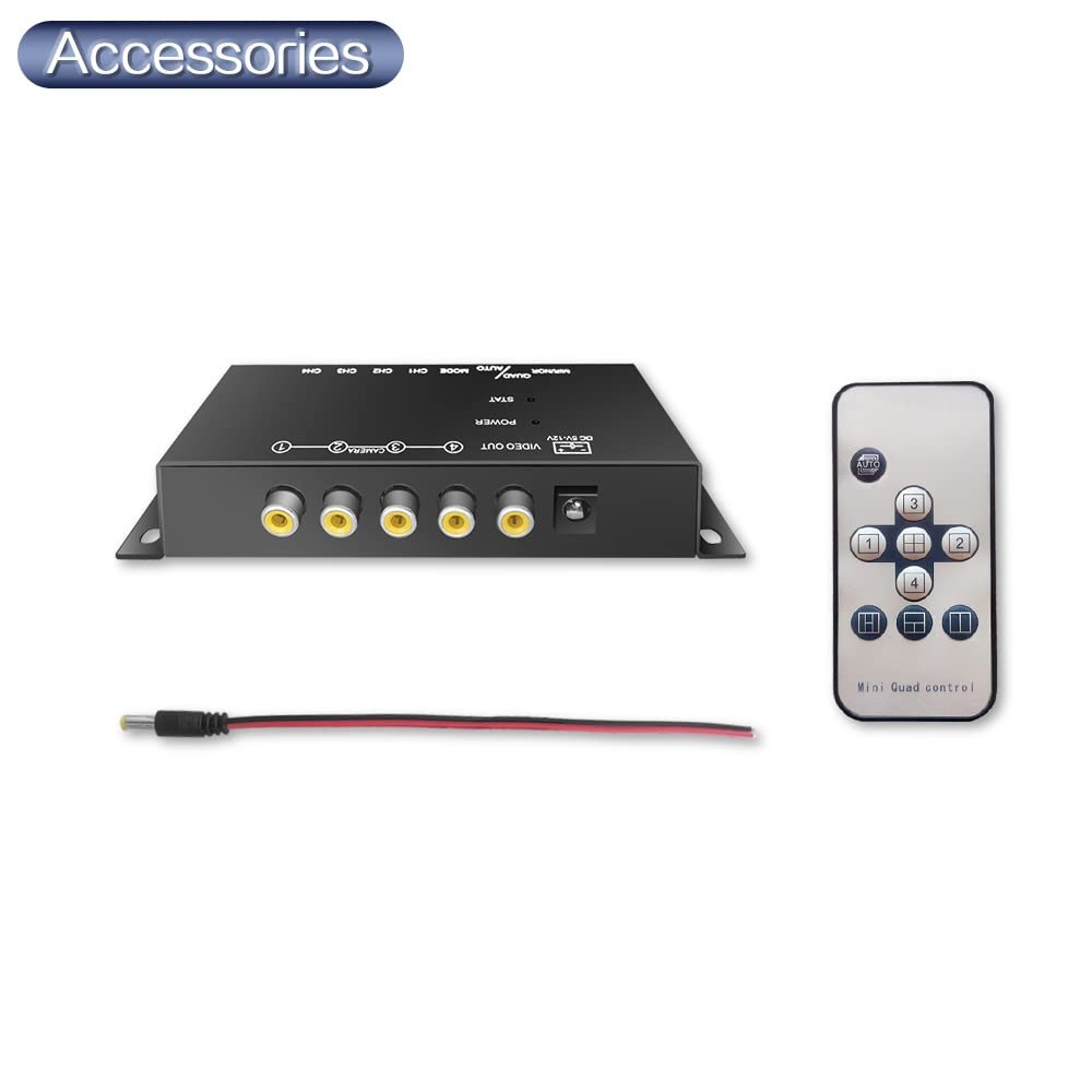 Mini 4Ch Color Video Quads Multiplexer Splitter Processor for CCTV Security Came