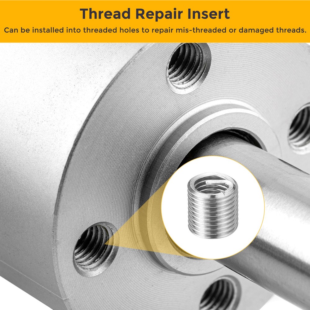 25pcs Wire Thread Inserts M3 x 0.5 x 2D Metric Helical Threaded Sleeve