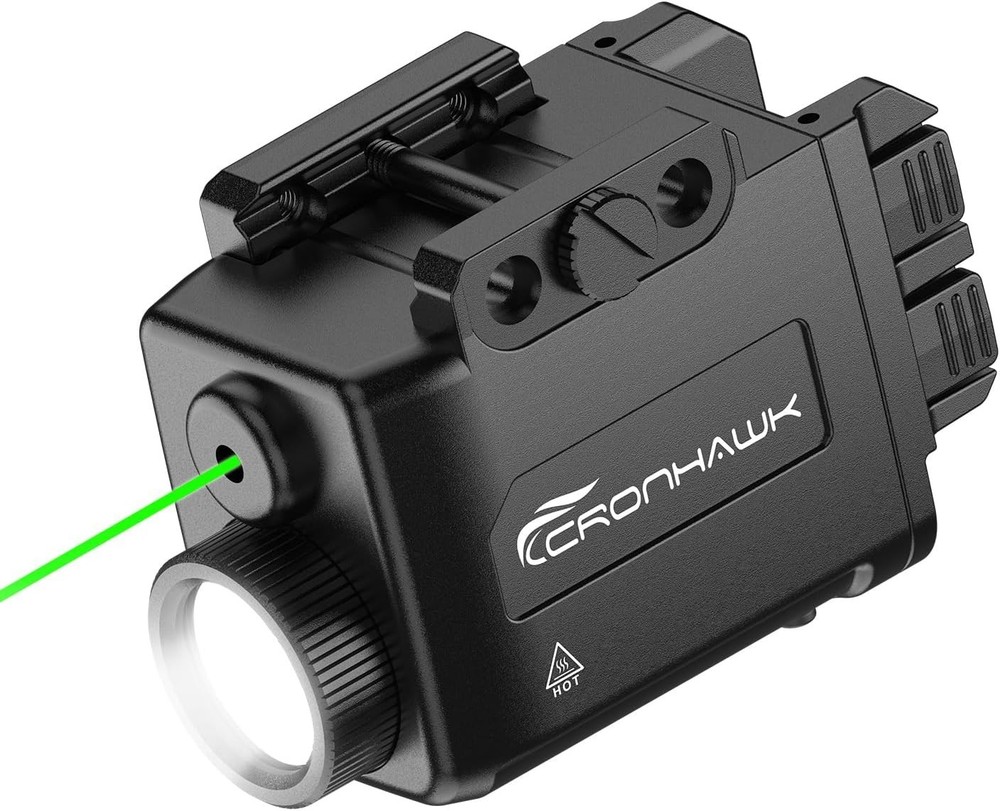 Green Beam and Flashlight for Pistol, Rechargeable Laser Light Combo