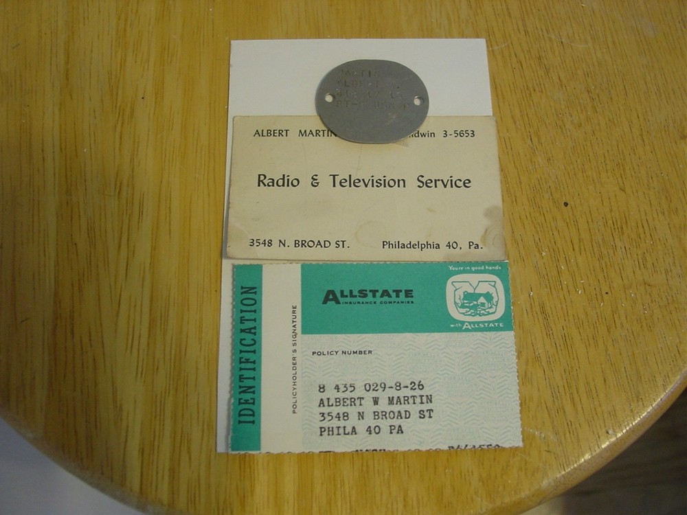 US Navy Naval Oval Dog Tag with Identify Business Cards AllState ID BT-B USN P