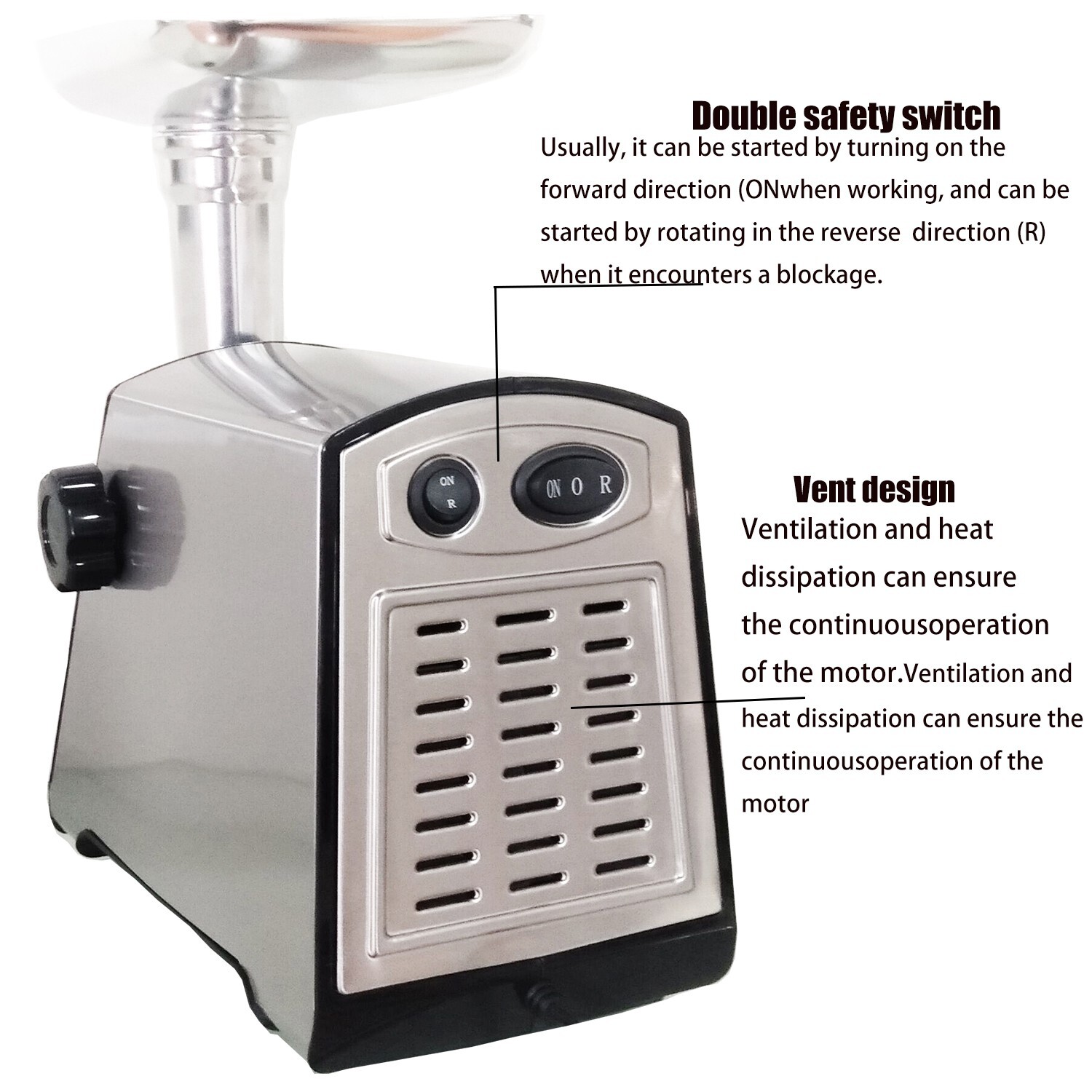 2800W Heavy Duty Commercial Electric Meat Grinder Sausage Maker Mincer Stuffer