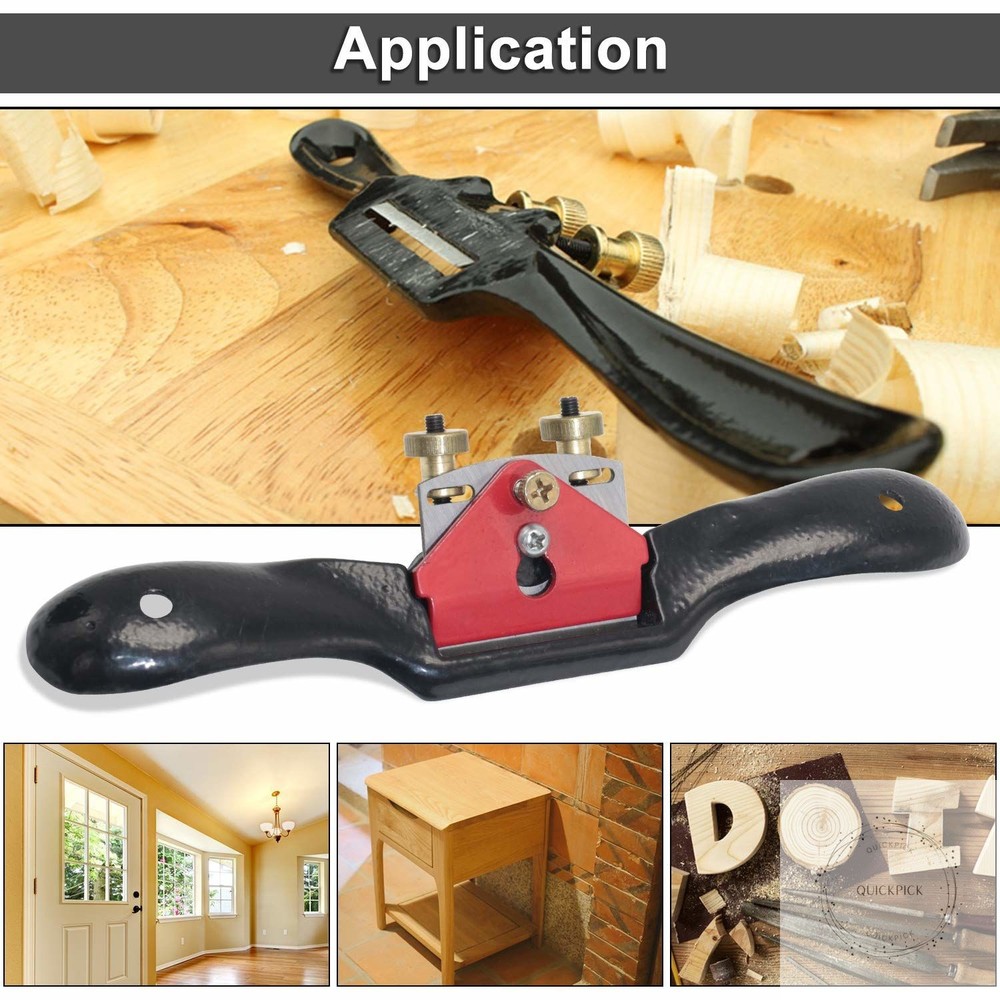 2pcs 9" 10" Adjustable Spokeshave with Flat Base, 4pcs Replacement Blades and 4