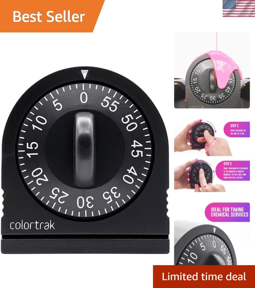 Brand New 60 Minute Wind Up Timer Black