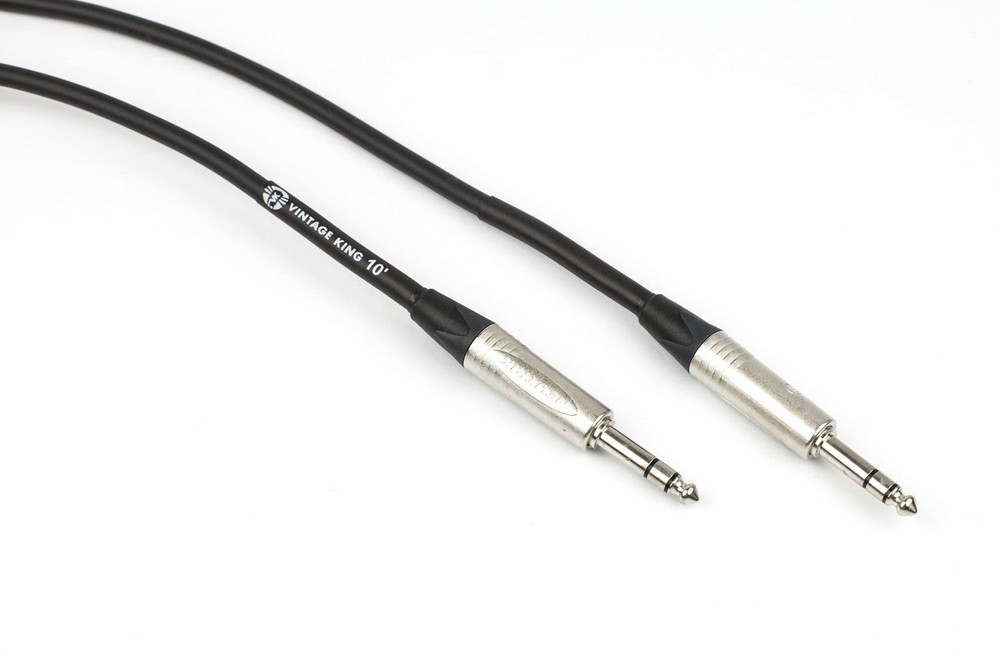 Vintage King Project Studio Patch TRS to TRS Cable - 10'