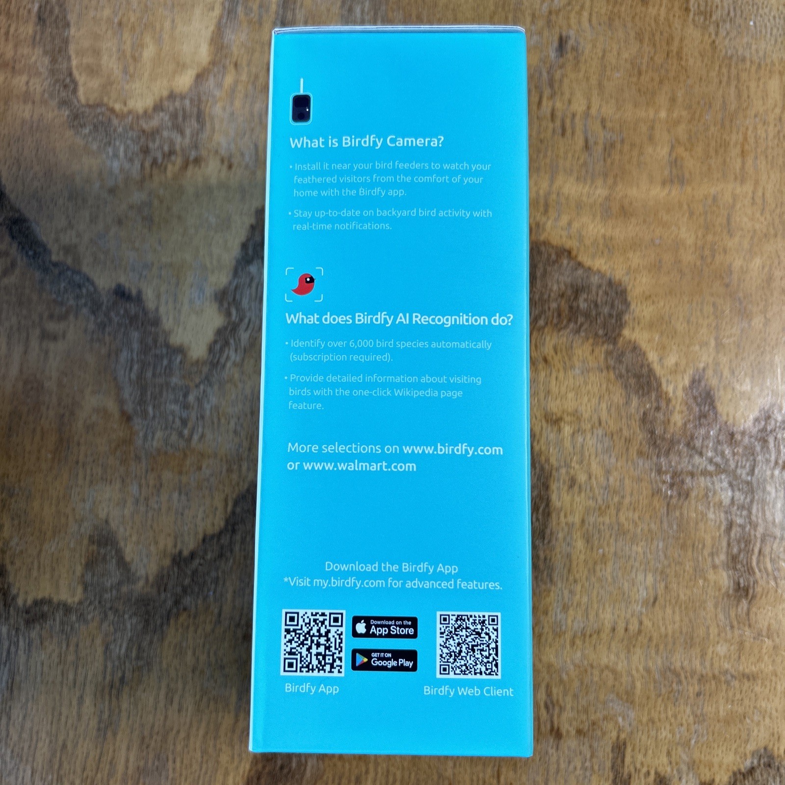 Birdfy Camera Smart Bird Camera Wild Bird Watching & Recording Video w/ Bracket