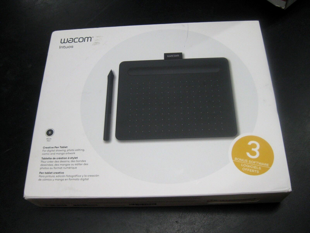 NEW!! Wacom Intuos Wireless Graphics Drawing Tablet Black Small - CTL4100